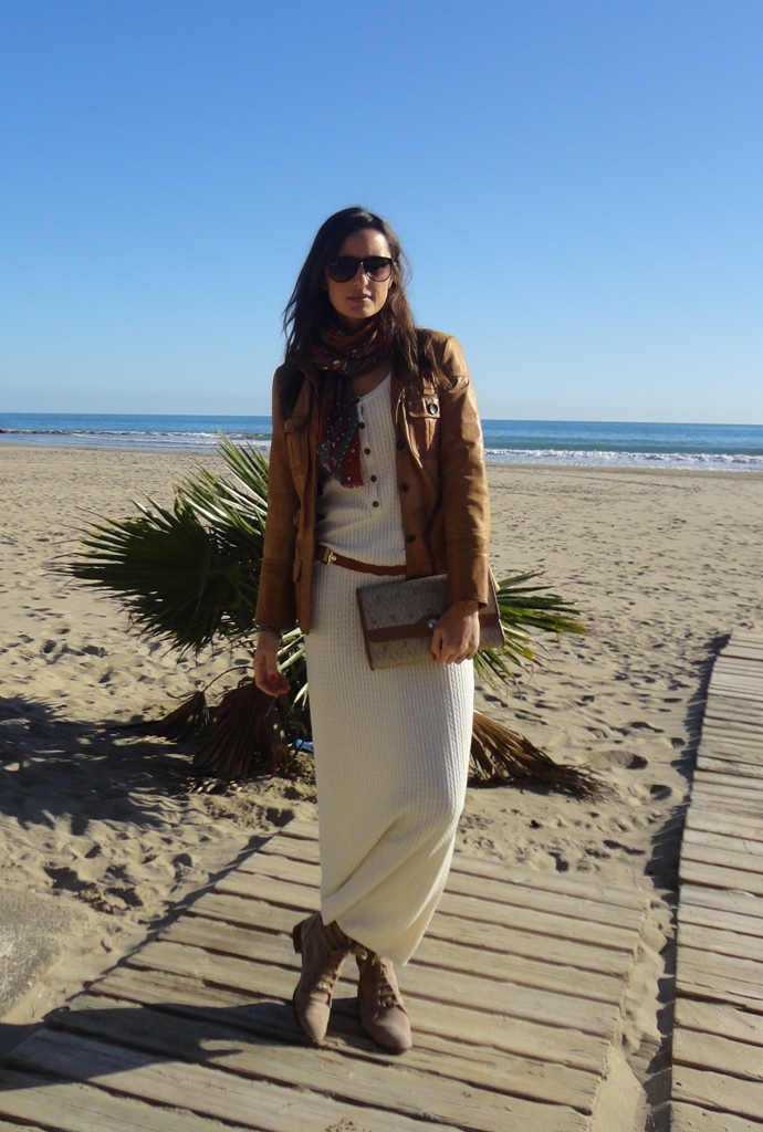 Long dress in a sunny winter day…