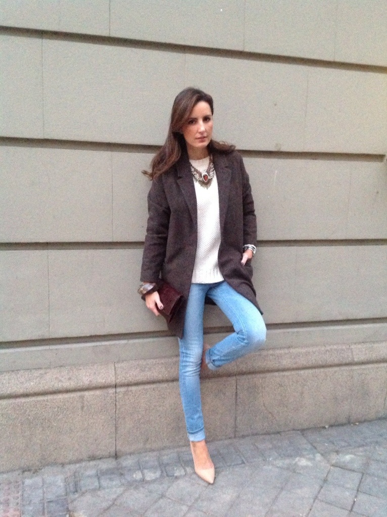 Look of the day ….jeans and coat!