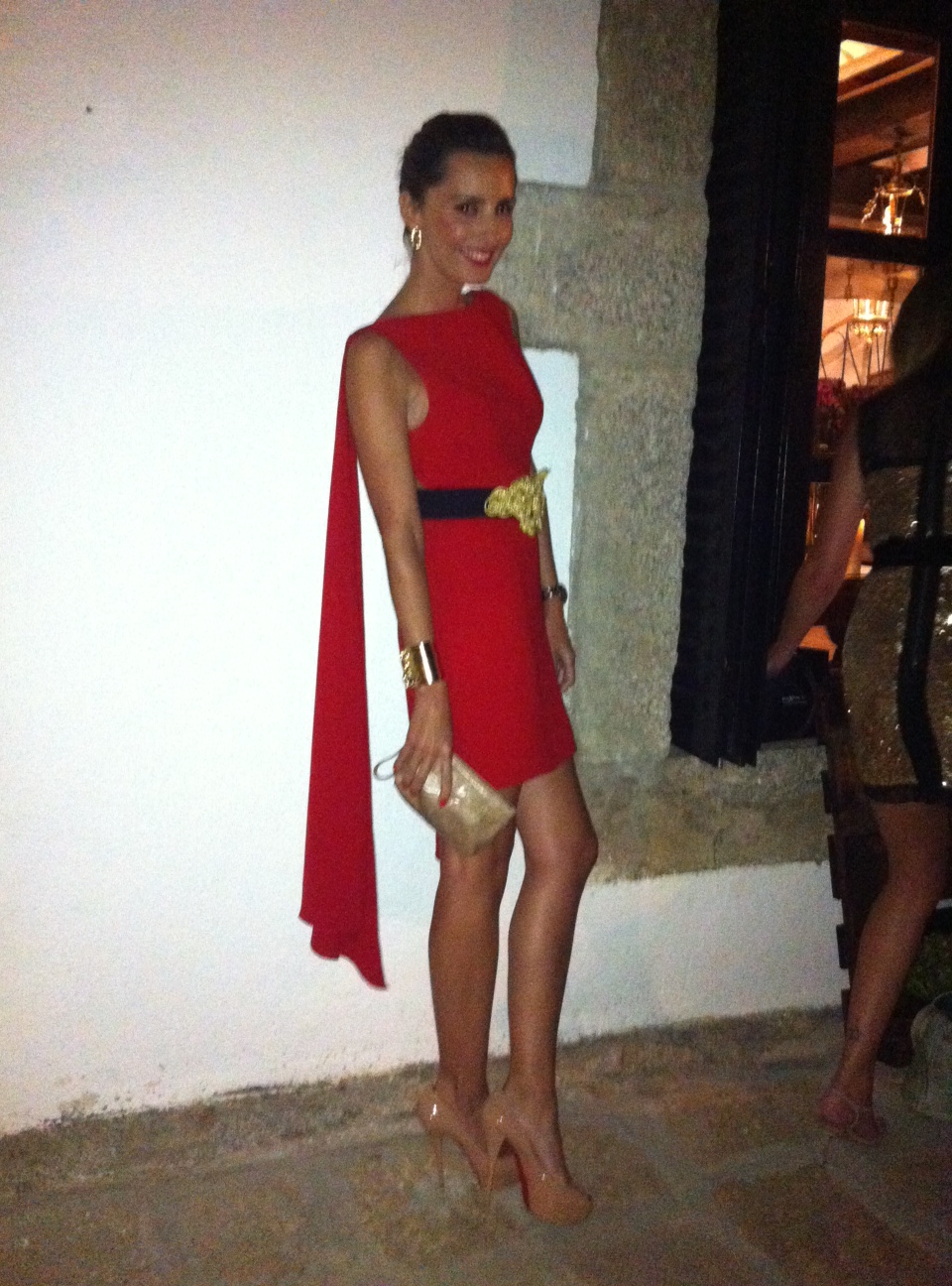 Lady in red for a wedding!